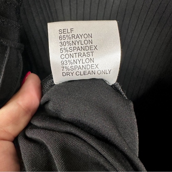 Tadashi Shoji Too Cutout Stretch Jersey Mesh Cocktail Dress 1X Black Fit & Flare - Picture 13 of 16